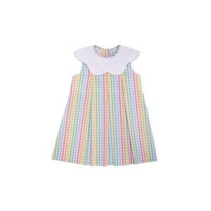 Euc tbbc Sleeveless Frenchy Frock - Old Preston Plaid/Worth Ave White